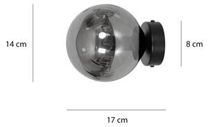 Nástěnné svítidlo ROSSI 1xE14/10W/230V černá/šedá