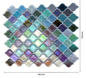 PIPPER | Nalepovací obklad - 3D mozaika - Barevné slzičky 21,0 x 24,5 cm