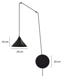 Lustr na lanku ABRAMO 1xE27/15W/230V černá