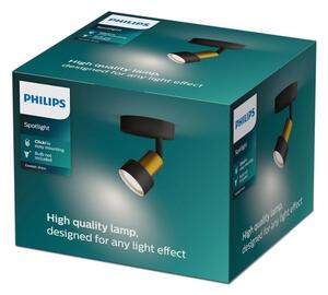 Philips - Bodové svítidlo CONDUIT 1xGU10/5W/230V černá/mosaz