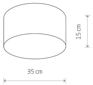 Stropní svítidlo Cameron, šedé, Ø 35 cm