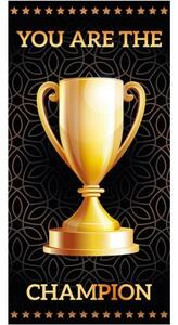 Faro Bavlněná froté osuška CHAMPION 70x140 cm černo-zlatá