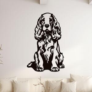 Dřevo života | Dřevěný obraz psa Anglický kokršpaněl | Rozměry (cm): 25x40 | Zvolte barvu dekoru: Černá