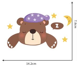 Samolepka na vypínač "Spící medvěd" 14x7 cm