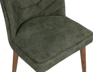 Set 4 židlí Dafne (Ořech + Tmavě zelená). 1073156