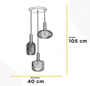 ONLI - Lustr na lanku DOROTY 3xE27/15W/230V bílá/lesklý chrom