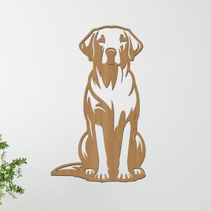 Dřevěný obraz psa Labradora | Rozměry (cm): 24x40 | Zvolte barvu dekoru: Buk
