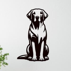 Dřevěný obraz psa Labradora | Rozměry (cm): 24x40 | Zvolte barvu dekoru: Černá