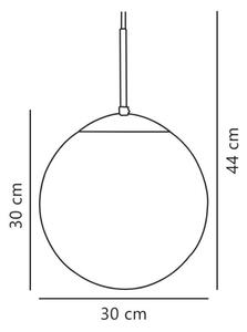 Nordlux - Lustr na lanku CAFE 1xE27/25W/230V pr. 30 cm