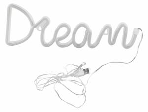LED Neonová nástěnná dekorace DREAM LED/3W/3xAA USB modrá