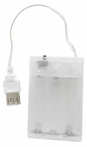 LED Neonová nástěnná dekorace LOVE LED/3W/3xAA USB růžová
