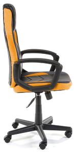 Ak furniture Otočná herní židle FERO II černo-oranžová
