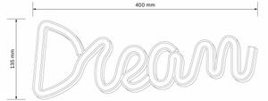 LED Neonová nástěnná dekorace DREAM LED/3W/3xAA USB modrá