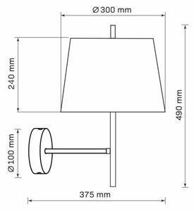 Nástěnná lampa ELENA 1xE27/20W/230V bílá