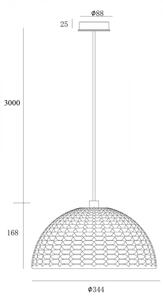 Deko-Light 342143 - Lustr na lanku BASKET 1xE27/40W/230V pr. 35 cm