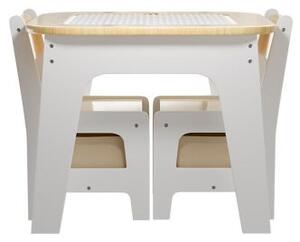 Dětský stůl a židle 3v1 s deskou pro stavebnice typu LEGO®