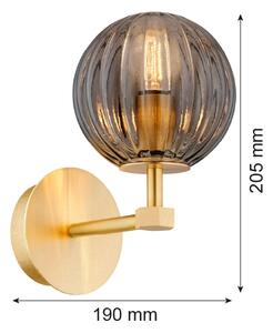 Argon 8508 - Nástěnná lampa PALOMA 1xE14/7W/230V zlatá/černá