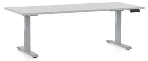 Výškově nastavitelný stůl OfficeTech D, 180 x 80 cm - šedá podnož Barva: Třešeň