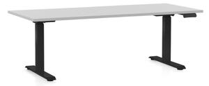 Výškově nastavitelný stůl OfficeTech D, 180 x 80 cm - černá podnož Barva: Světle šedá