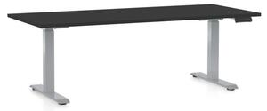 Výškově nastavitelný stůl OfficeTech D, 180 x 80 cm - šedá podnož Barva: Černá