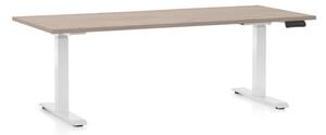 Výškově nastavitelný stůl OfficeTech D, 180 x 80 cm - bílá podnož Barva: Bílá