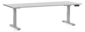 Výškově nastavitelný stůl OfficeTech D, 200 x 80 cm - šedá podnož Barva: Buk