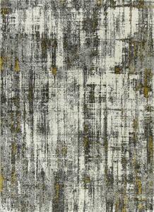 Kusový koberec Home W8491 šedý žlutý Rozměr: 80x150 cm