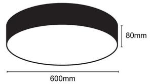 LED Stmívatelné stropní svítidlo LED/50W/230V 3000-6500K černá +dálkové ovládání