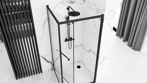 Sprchový kout REA SPACE IN 80x100 - černá + černá sprchová vanička Savoy