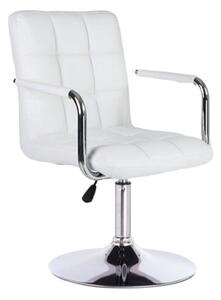 LuxuryForm Židle VERONA na stříbrném talíři - bílá
