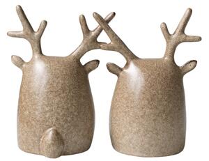 DBKD Set keramických dekorací Deer Twins - Beige DK401