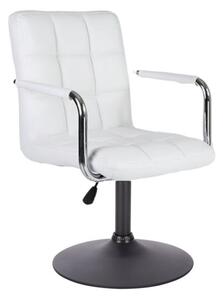 LuxuryForm Židle VERONA na černém talíři - bílá (VPT)
