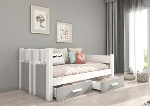 Dětská postel Bibi s úložným prostorem - 90x200 cm : Bílá/Trufla Bílá/Trufla 90x200 cm
