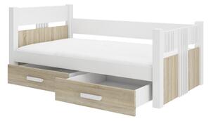 Dětská postel Bibi s úložným prostorem - 80x180 cm : Bílá Bílá 80x180 cm