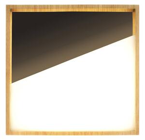 Nástěnné svítidlo LED Vista, černá barva/světlé dřevo, 40 x 40 cm