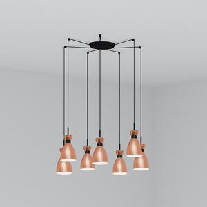 RETRO 7L závěsné svítidlo, měď - FARO