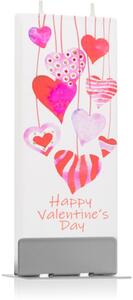 Flatyz Holiday Happy Valentine's Day dekorativní svíčka 6x15 cm