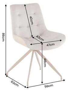 Designová židle Amiyah šampaňská / béžová
