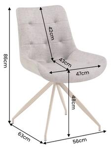 Designová židle Amiyah taupe / béžová