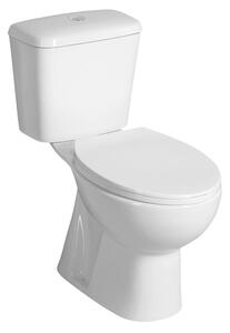 Aqualine Aqualine, MANUEL WC kombi mísa s nádržkou včetně splachovací soupravy, spodní odpad, bílá, PS8814