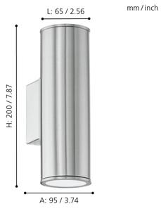 Eglo 33582 - LED RGBW Stmívatelné venkovní osvětlení RIGA 2xGU10/5W/230V IP44