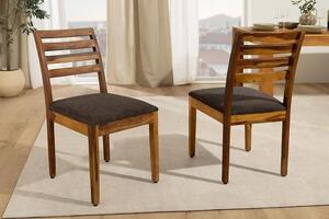 Designová židle Timber Sheesham / šedo-hnědá