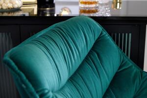Noble Home Smaragdová sametová barová židle The dutch comfort