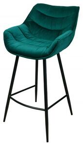 Noble Home Smaragdová sametová barová židle The dutch comfort