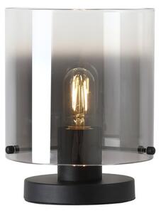 Searchlight 88913-1BK Stolní lampa SWEDEN BLACK kouřové sklo