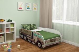 Dětská postel VI Auto - Armáda - 140x70