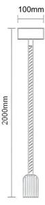 Napájecí kabel 1xE27/60W/230V 2 m
