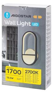 Aigostar - LED Nástěnné svítidlo LED/13,5W/230V 2700K černá/zlatá
