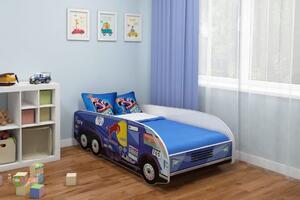 Dětská postel VI Auto - Modrá - 140x70