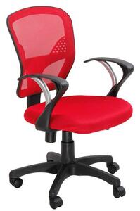 Dětská otočná židle ZK23 EBBY látka a síťovina červená, VÝPRODEJ